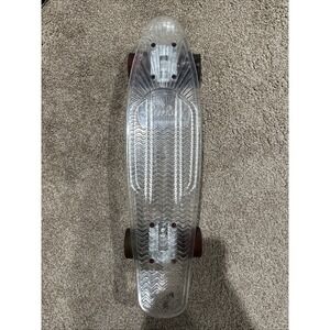 Sunset Skateboard Co. 22" Clear Polycarbonate Ghost Deck With Light Up Wheels